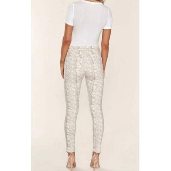 NEW Adriano Goldshmied Prima Ankle Jeans In Python Ivory Dust - Picture 3 of 11